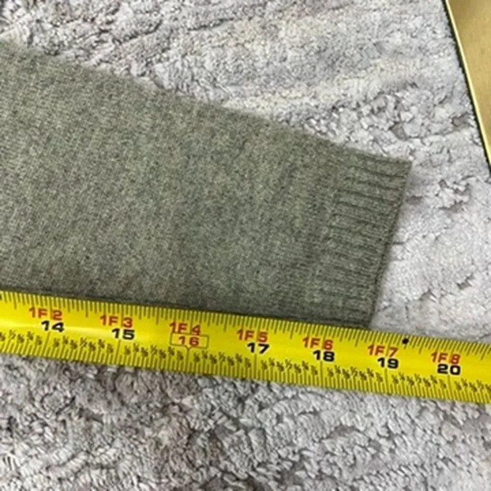 Vintage J.Crew Long Sleeve Sage Green Cashmere Crew Neck Sweater Mens Size S